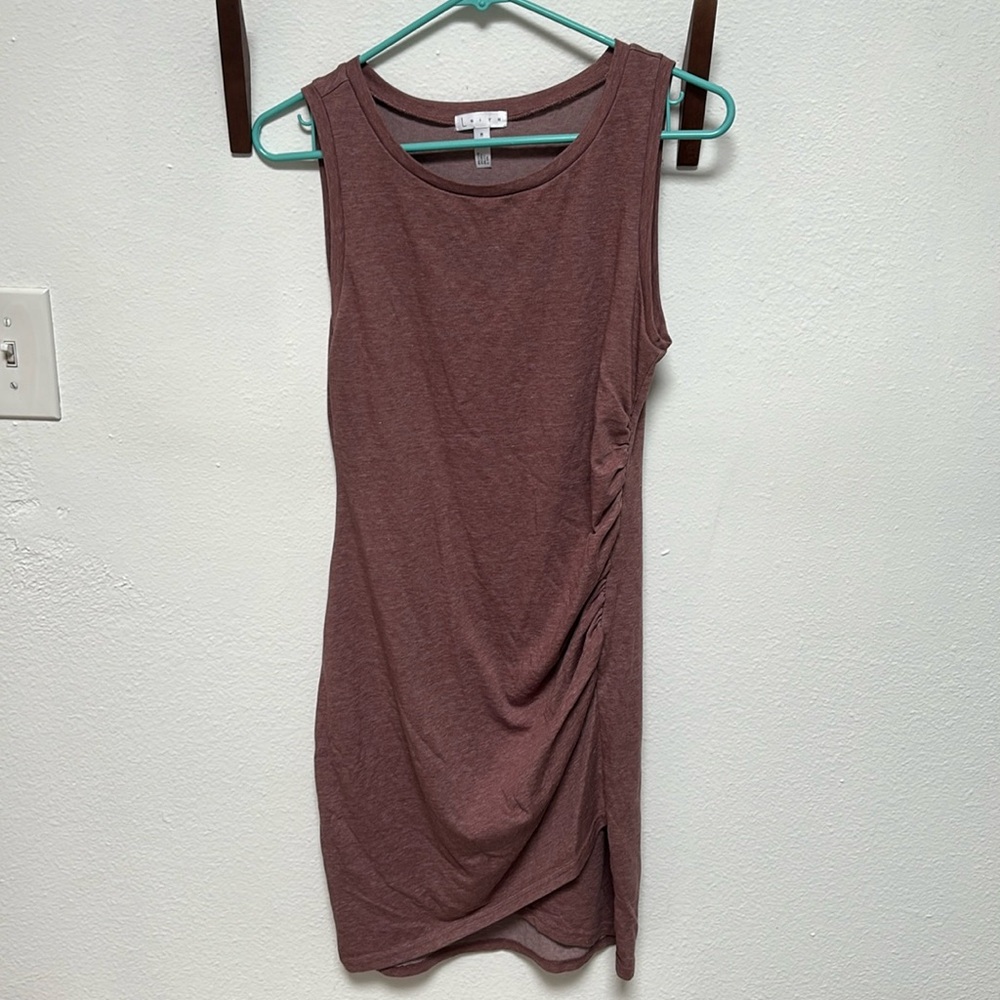 Cotton sleeveless Heather pink dress